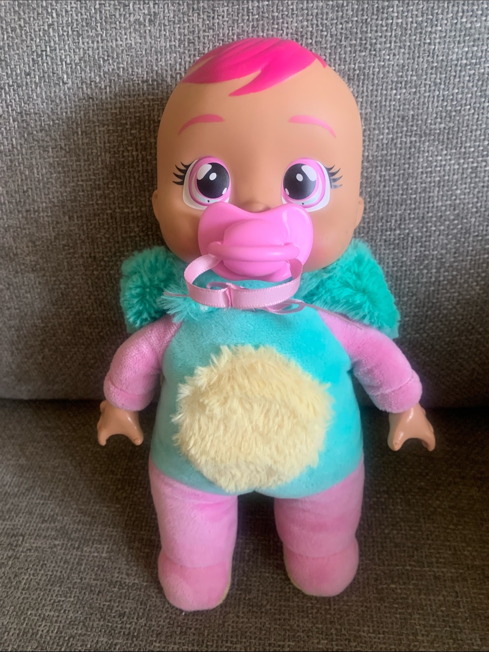 Cry Babies Tiny Cuddles Monster Zippy Baby Doll with Pacifier 11” - Picture 6 of 8